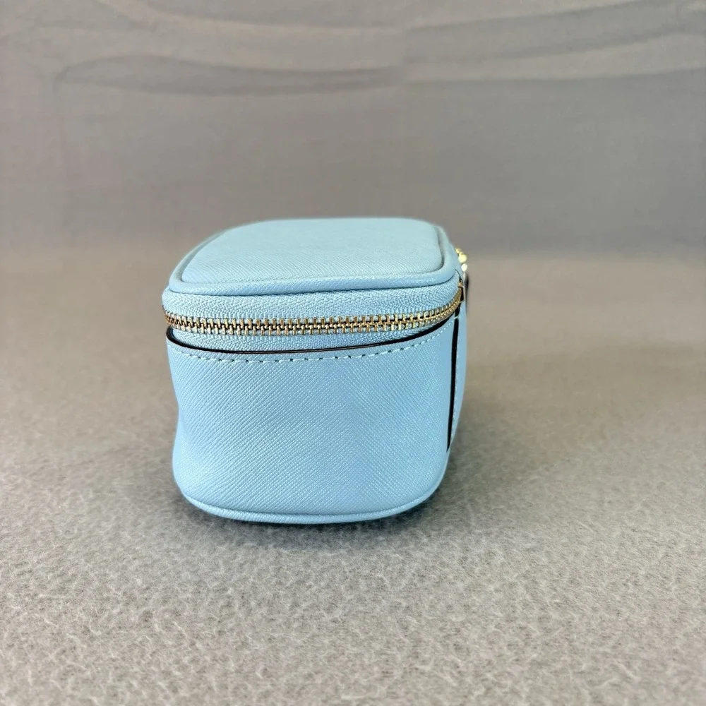 KATE SPADE NEW YORK ZIPPERED JEWELRY BOX TRAVEL CASE BLUE
